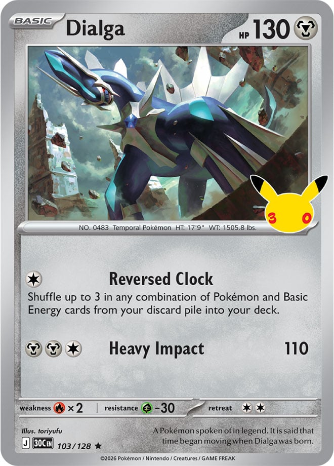 Dialga 103/128 — 30th Celebration Pokémon card