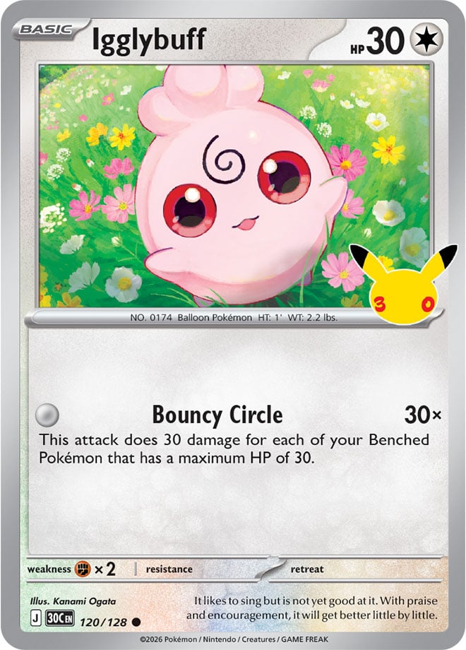 Igglybuff 120/128 — 30th Celebration Pokémon card