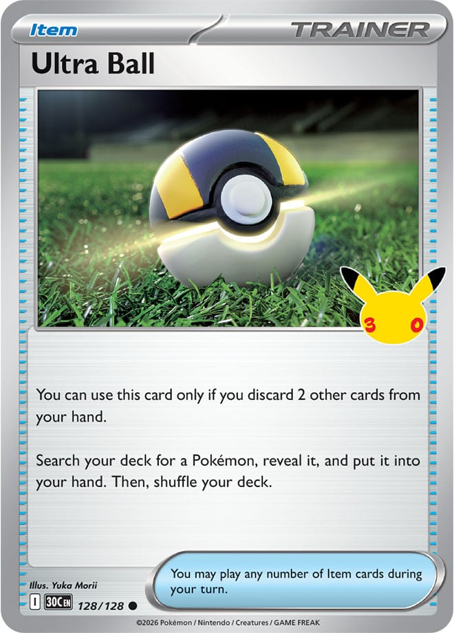 Ultra Ball 128/128 — 30th Celebration Pokémon card