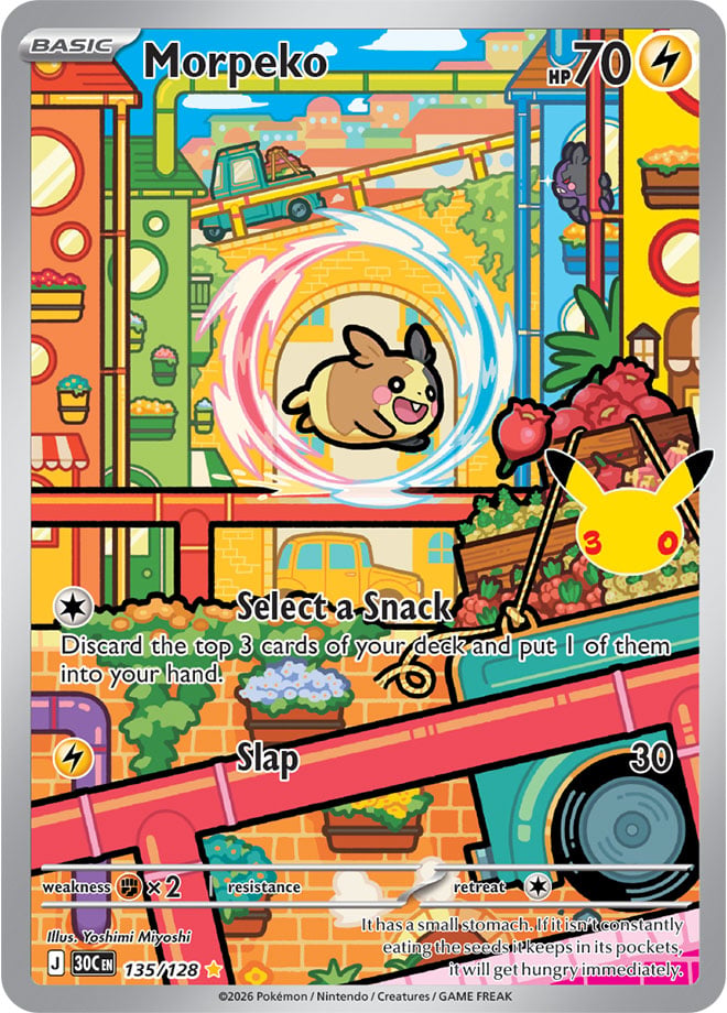 Morpeko 135/128 — 30th Celebration Pokémon card
