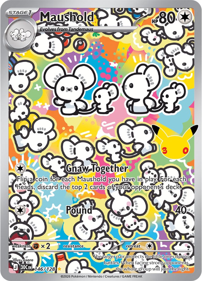 Maushold 146/128 — 30th Celebration Pokémon card