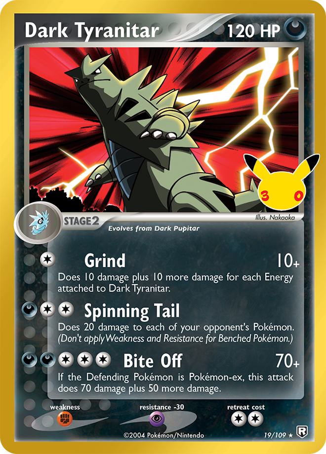Dark Tyranitar 167/128 — 30th Celebration Pokémon card