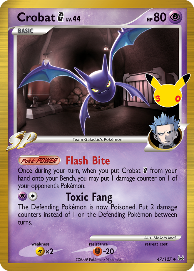 Crobat G 172/128 — 30th Celebration Pokémon card