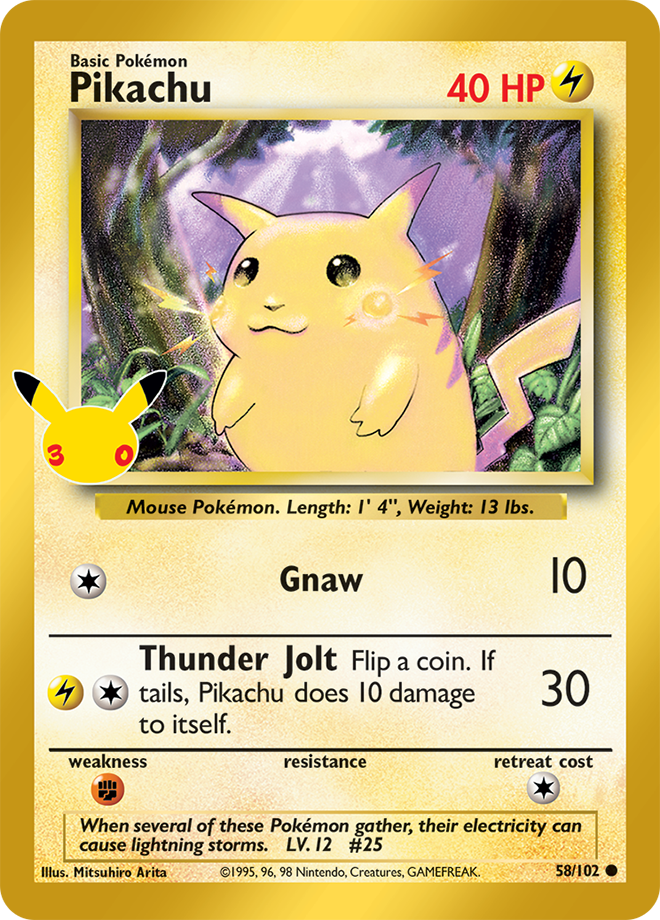 Pikachu 175/128 — 30th Celebration Pokémon card