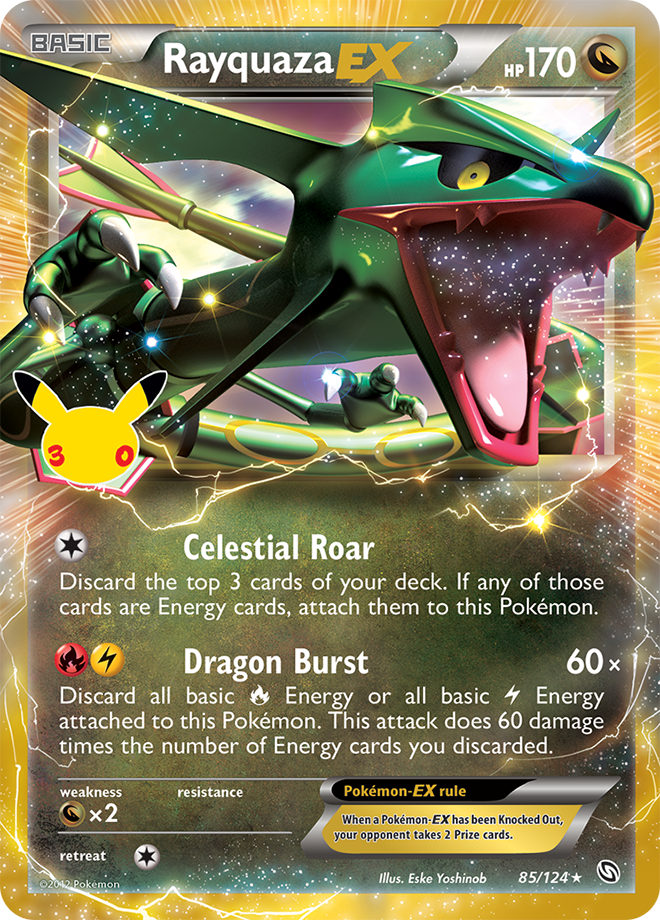 Rayquaza EX 177/128 — 30th Celebration Pokémon card