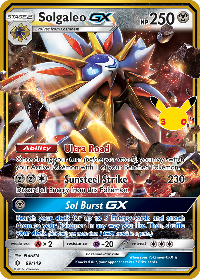 Solgaleo-GX 178/128 — 30th Celebration Pokémon card