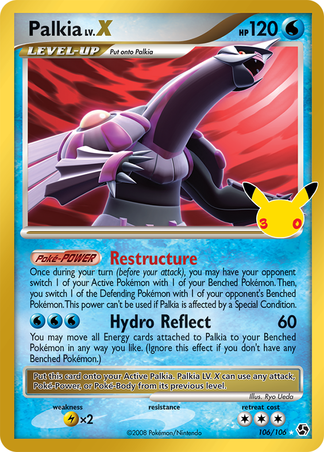 Palkia LV.X 183/128 — 30th Celebration Pokémon card