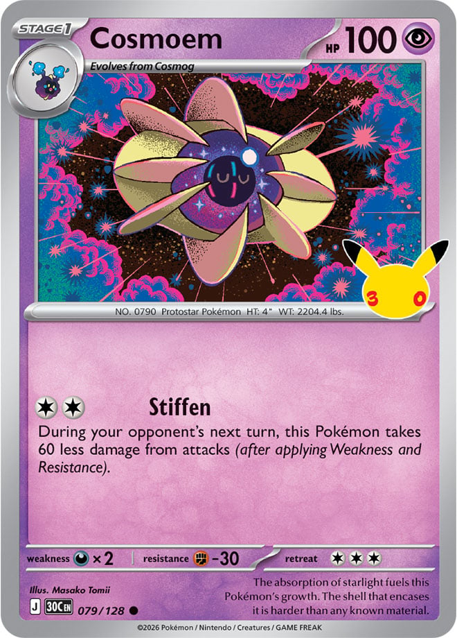 Cosmoem 79/128 — 30th Celebration Pokémon card