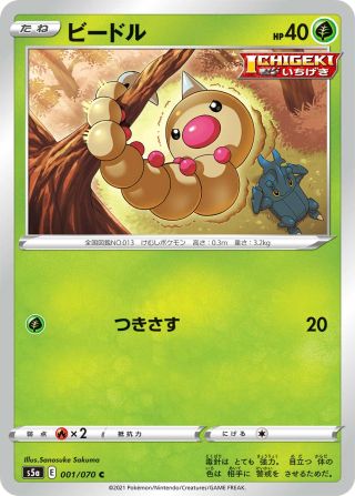 ビードル 001/70 — 双璧のファイター Pokémon card