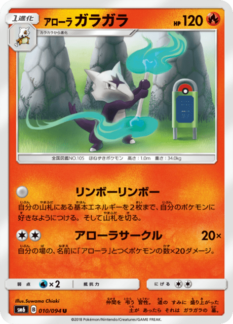 アローラガラガラ 010/94 — Forbidden Light Pokémon card