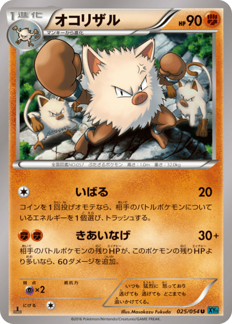 オコリザル 25/54 — 冷酷の反逆者 Pokémon card