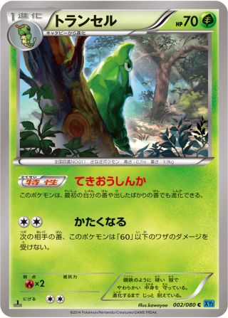 トランセル 002/80 — Flashfire Pokémon card