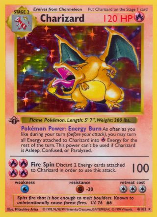 Charizard 4/102 — Base Pokémon card