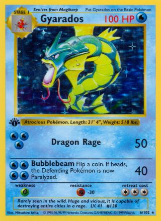 Gyarados 6/102 — Base Pokémon card