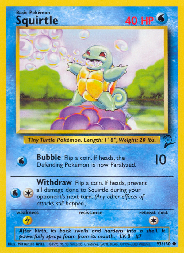 Squirtle 93/130 — Base Set 2 Pokémon card