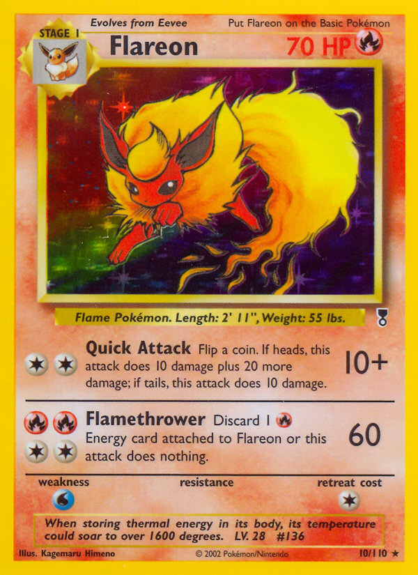 Flareon 10/110 — Legendary Collection Pokémon card