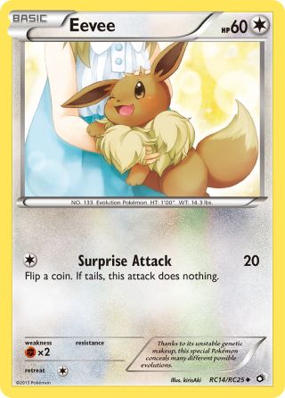 Eevee RC14/113 — Legendary Treasures Pokémon card