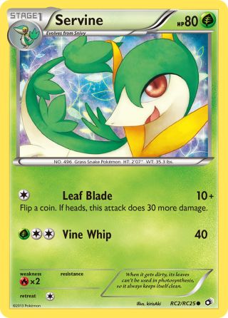 Servine RC2/113 — Legendary Treasures Pokémon card