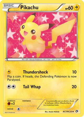 Pikachu RC7/113 — Legendary Treasures Pokémon card
