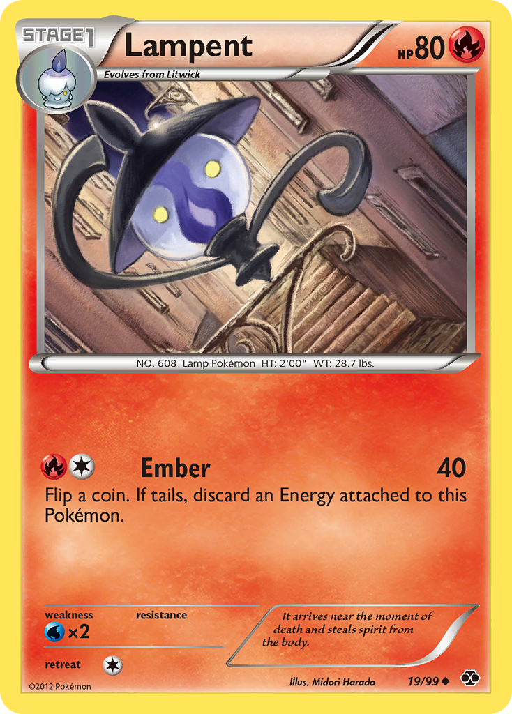 Lampent 19/99 — Next Destinies Pokémon card