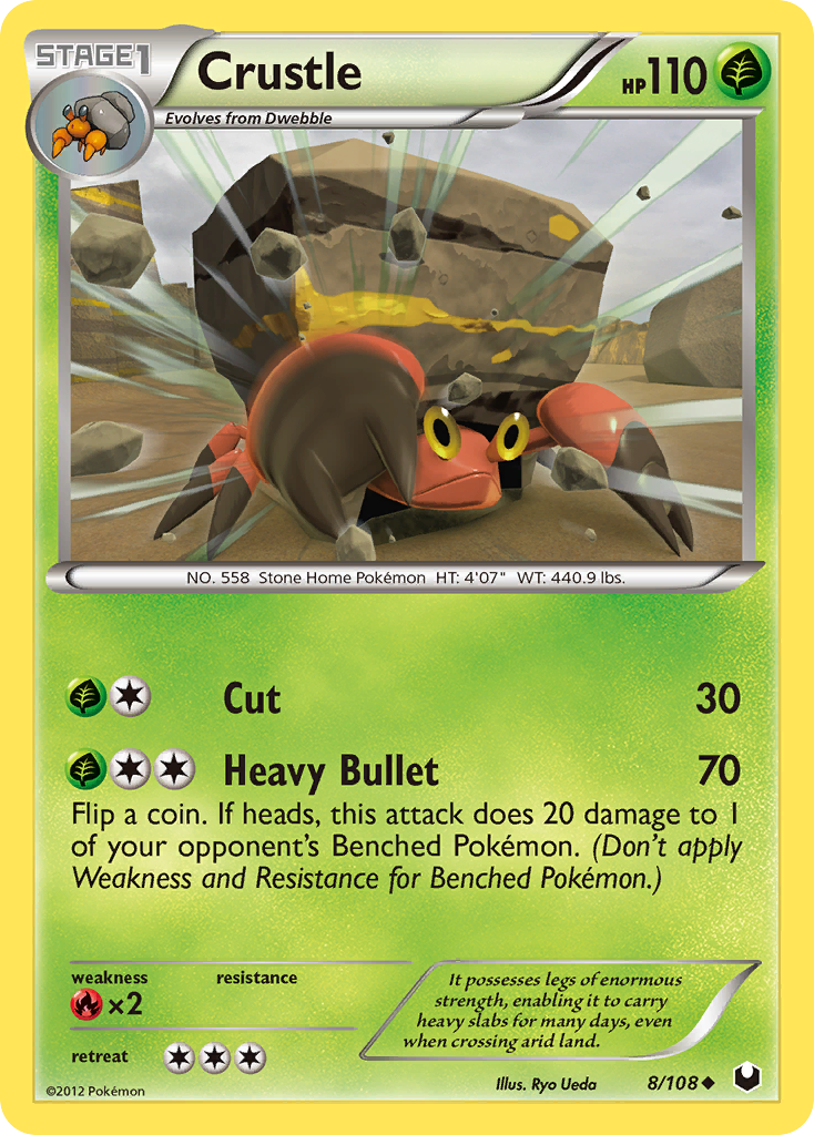 Crustle 8/108 — Dark Explorers Pokémon card