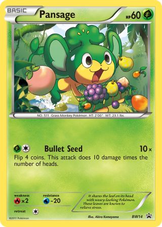 Pansage BW14/101 — BW Black Star Promos Pokémon card