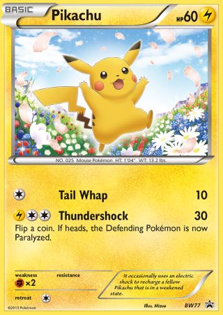 Pikachu BW77/101 — BW Black Star Promos Pokémon card