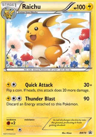 Raichu BW78/101 — BW Black Star Promos Pokémon card