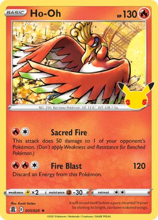 Ho-Oh 1/25 — Celebrations Pokémon card