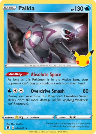 Palkia 4/25 — Celebrations Pokémon card