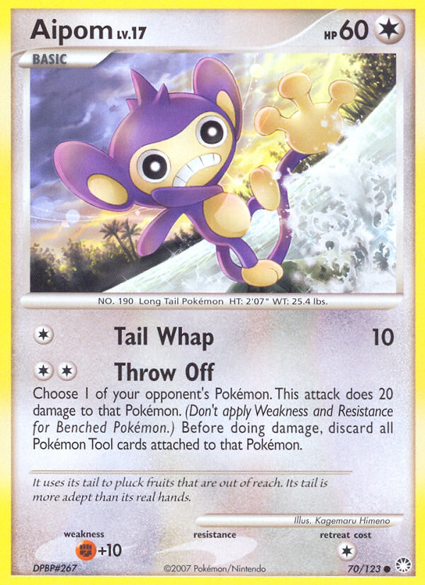 Aipom 70/123 — Mysterious Treasures Pokémon card