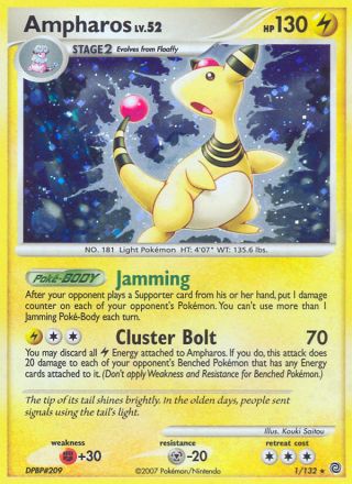 Ampharos 1/132 — Secret Wonders Pokémon card
