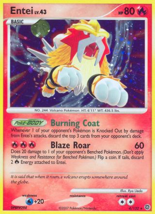 Entei 4/132 — Secret Wonders Pokémon card