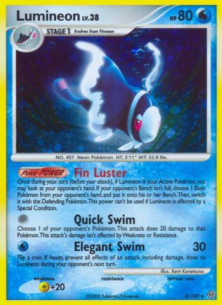 Lumineon 4/100 — Stormfront Pokémon card