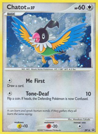 Chatot DP14/56 — DP Black Star Promos Pokémon card