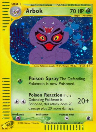 Arbok 3/165 — Expedition Base Set Pokémon card
