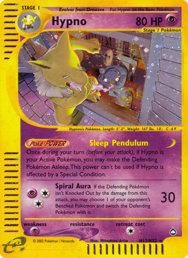 Hypno H12/147 — Aquapolis Pokémon card