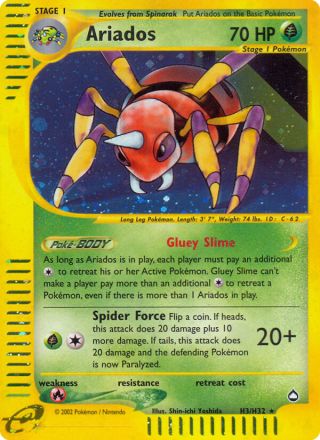Ariados H3/147 — Aquapolis Pokémon card