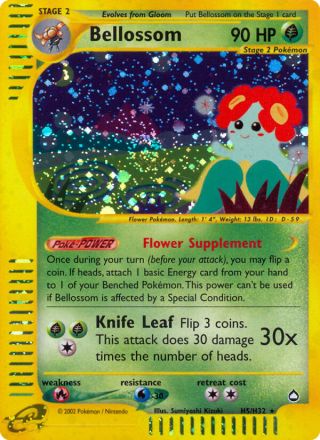 Bellossom H5/147 — Aquapolis Pokémon card