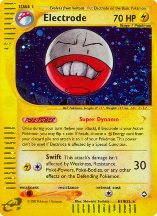 Electrode H7/147 — Aquapolis Pokémon card