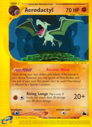 Aerodactyl 1/144 — Skyridge Pokémon card