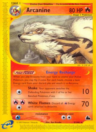Arcanine 3/144 — Skyridge Pokémon card