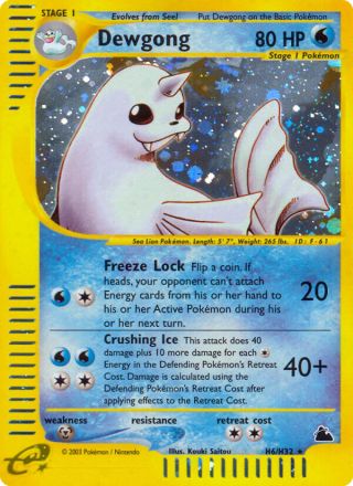 Dewgong H6/144 — Skyridge Pokémon card