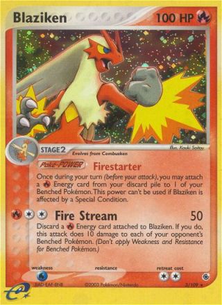 Blaziken 3/109 — Ruby & Sapphire Pokémon card