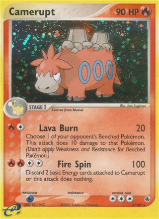 Camerupt 4/109 — Ruby & Sapphire Pokémon card