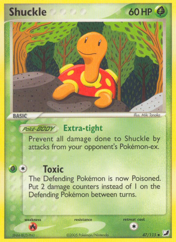 Shuckle 47/115 — Unseen Forces Pokémon card