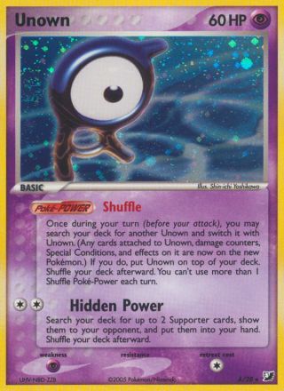 Unown A/115 — Unseen Forces Pokémon card