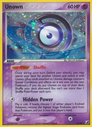 Unown D/115 — Unseen Forces Pokémon card