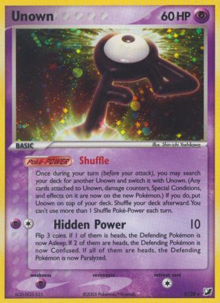 Unown F/115 — Unseen Forces Pokémon card