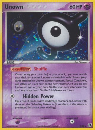 Unown J/115 — Unseen Forces Pokémon card